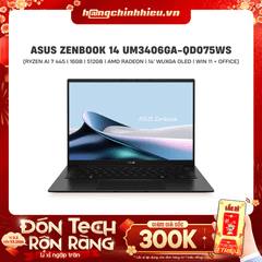 Laptop ASUS ZenBook 14 UM3406GA-QD075WS (Ryzen AI 7 445 | 16GB | 512GB | AMD Radeon | 14' WUXGA OLED | Win 11 + Office)