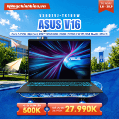 Laptop ASUS Gaming V16 V3607VJ-TK189W (Core 5 210H | GeForce RTX™ 3050 6GB | 16GB | 512GB | 16' WUXGA 144Hz | Win 11)