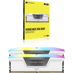 Ram PC Corsair Vengeance RGB White 32GB (2x16GB) DDR5 6000MHz (CMH32GX5M2E6000Z36W)