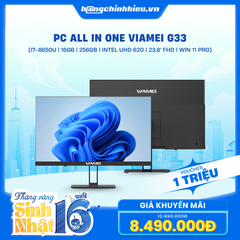 PC All In One Viamei G33 (i7-8650U | 16GB | 256GB | Intel UHD 620 | 23.8' FHD | Win 11 Pro)