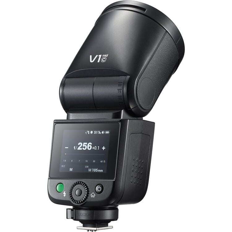 Đèn flash Godox V1 Mid dành cho máy ảnh Sony, Canon, Fuji, Nikon