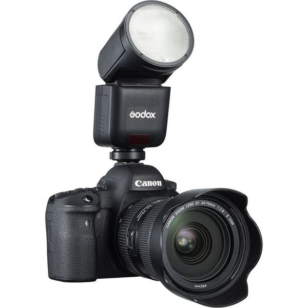 Đèn flash Godox V1 Mid dành cho máy ảnh Sony, Canon, Fuji, Nikon
