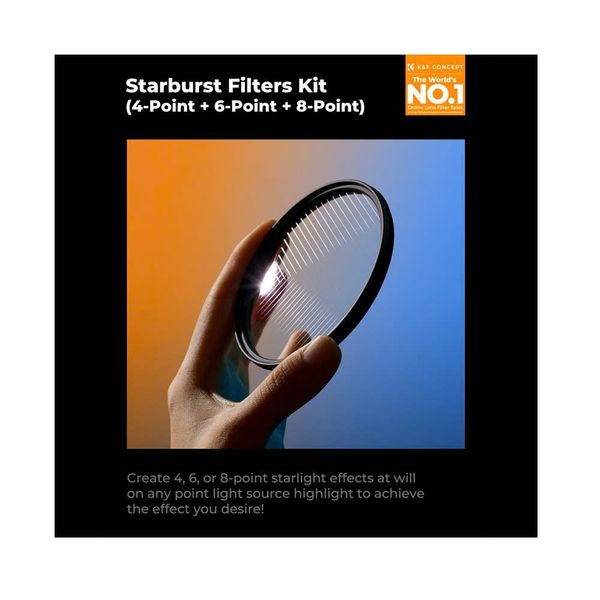 Bộ 3 filter tạo sao K&F Concept Nano-B Series 67mm (4-6-8 star) - KF.2132V1