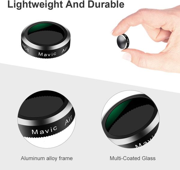 Bộ filter K&F Concept 5 món cho DJI Mavic Air (ND4/ND8/ND16/UV/CPL)