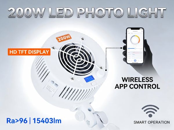 Đèn LED LIYADI R200 công suất 200W - COB - Dáng đèn tròn