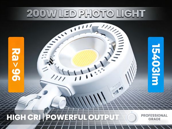 Đèn LED LIYADI R200 công suất 200W - COB - Dáng đèn tròn