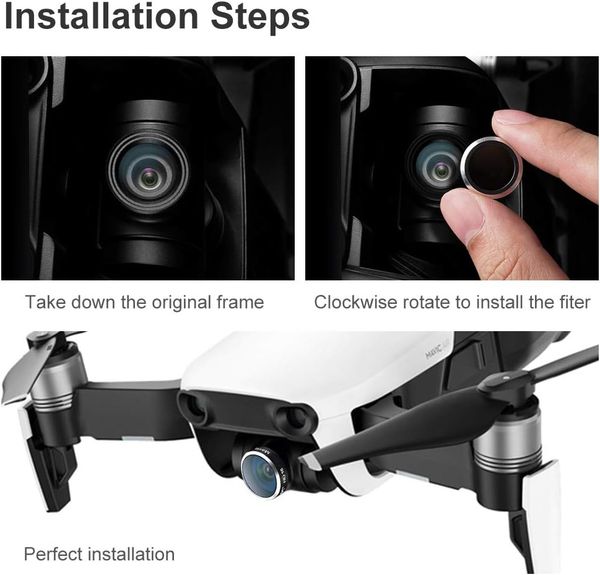 Bộ filter K&F Concept 5 món cho DJI Mavic Air (ND4/ND8/ND16/UV/CPL)