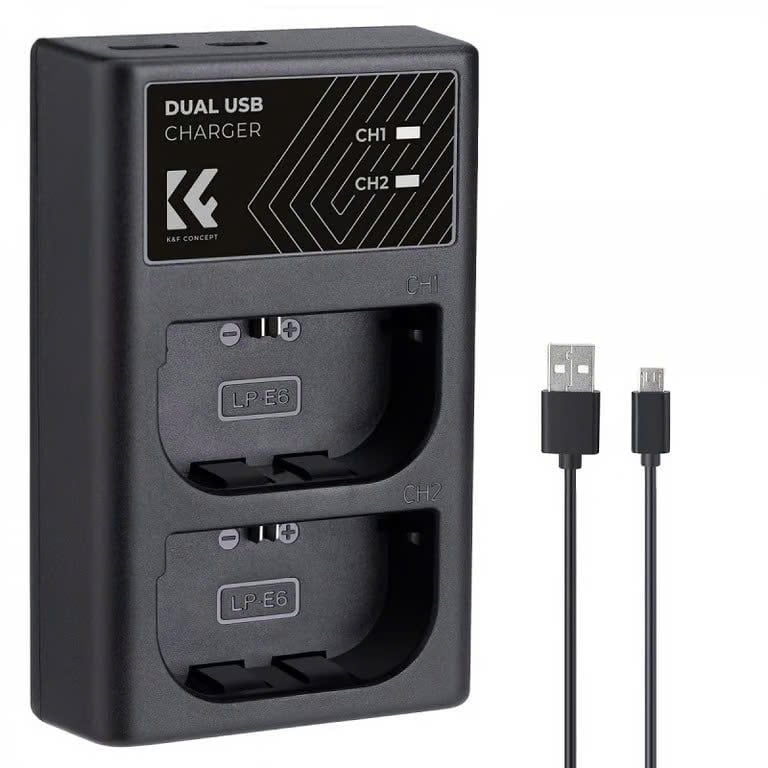 Sạc đôi K&F Concept LP-E6 / E6NH - KF28.0007