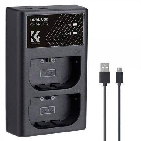 Sạc đôi K&F Concept LP-E6 / E6NH - KF28.0007