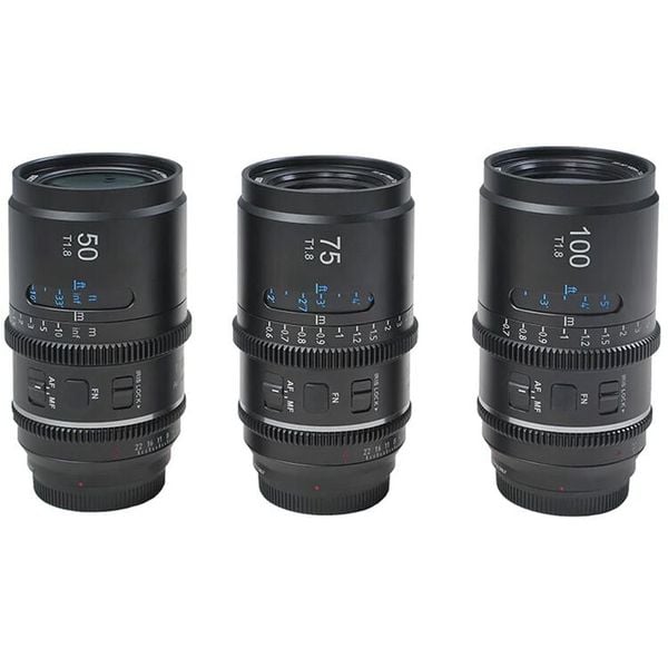 Combo 3 ống kính Cine Anamorphic SIRUI Astra 50/75/100mm T1.8 1.33X AF