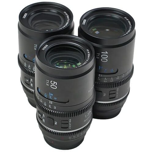 Combo 3 ống kính Cine Anamorphic SIRUI Astra 50/75/100mm T1.8 1.33X AF
