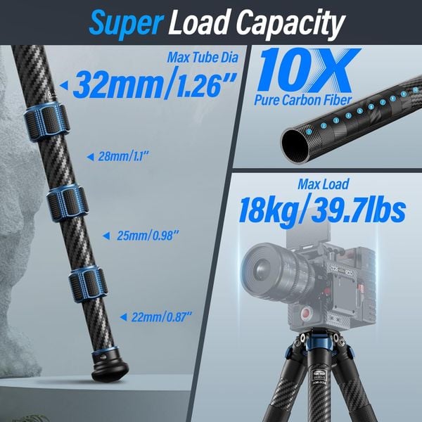 Chân máy chuyên nghiệp SIRUI AM-324 + ballhead AM-40