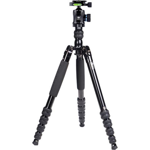 Chân máy Tripod SIRUI T-1005 Aluminum kèm Ballhead E-10 - Gọn nhẹ, chịu tải 8kg, gập ngược, tích hợp monopod