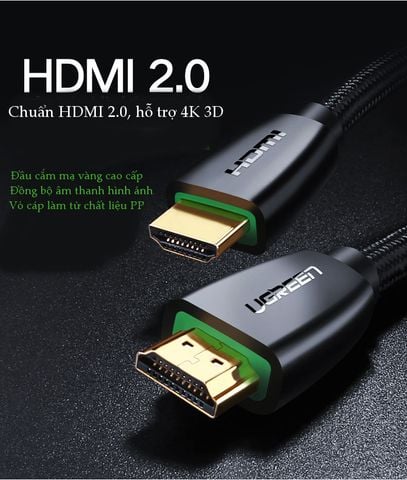 Cáp HDMI 2.0 dẹt dài 3m hỗ trợ 4K@60MHz Ugreen - 50820