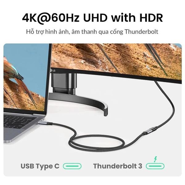 Cáp USB Ugreen Type C 3.1 Gen 2 nối dài 1 mét - 30205