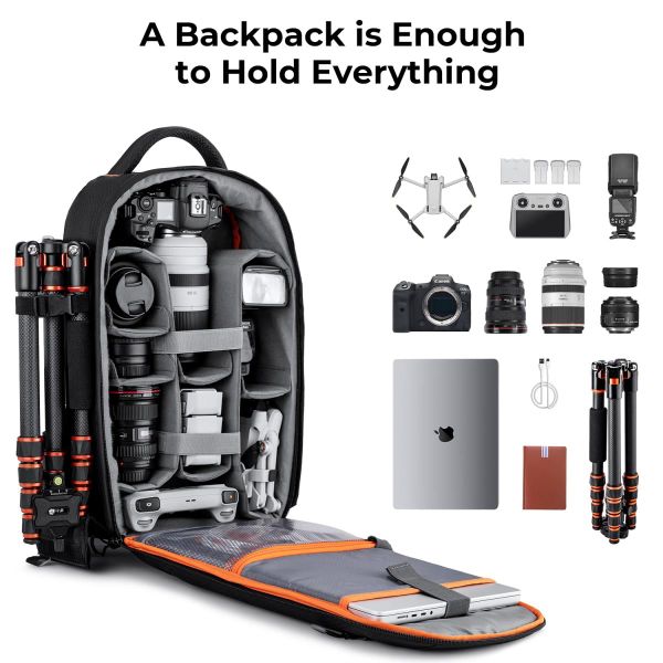 Ba lô máy ảnh KF13.140 Nature Wander 05 - 18L (màu đen cam)