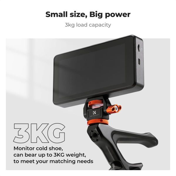 Cold shoe monitor K&F - Giá đỡ màn hình/ phụ kiện - xoay và nghiêng linh hoạt/ KF31.133