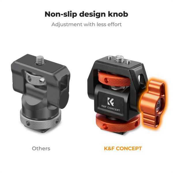 Cold shoe monitor K&F - Giá đỡ màn hình/ phụ kiện - xoay và nghiêng linh hoạt/ KF31.133