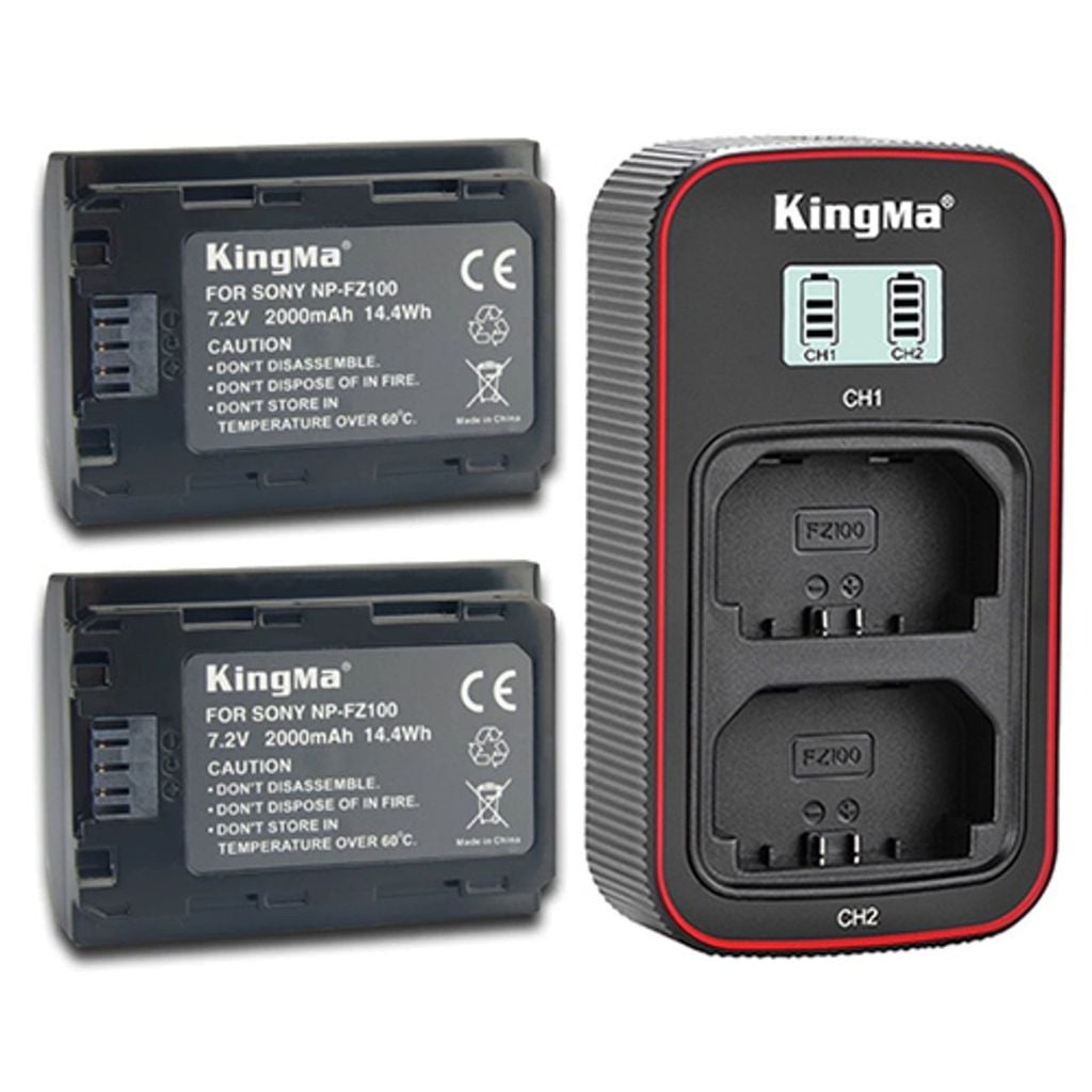 Bộ combo 2pin + sạc đôi Kingma FZ100 cho máy ảnh sony