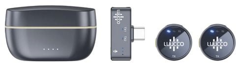Micro cài áo không dây Luucco AirWave Mini K2 (USB-C), hai kênh, 100m