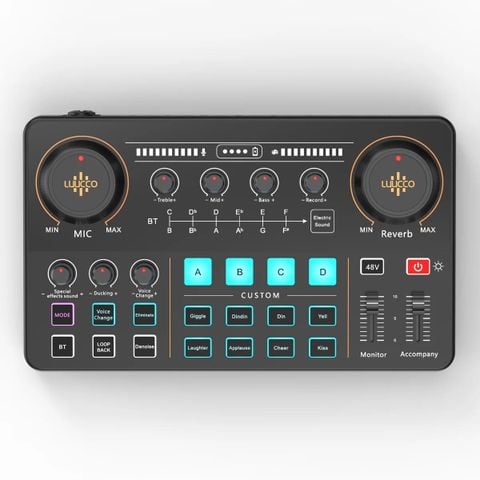 Mixer kiêm audio interface và card âm thanh Luucco MI-2 cho livestream, podcast