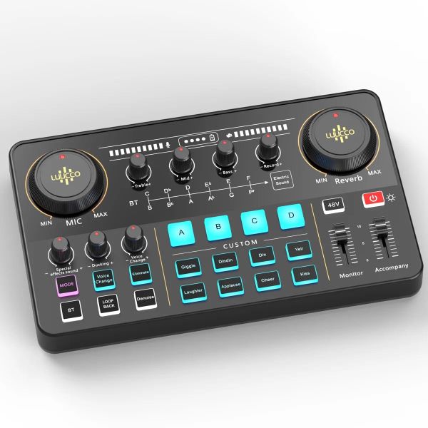 Mixer kiêm audio interface và card âm thanh Luucco MI-2 cho livestream, podcast