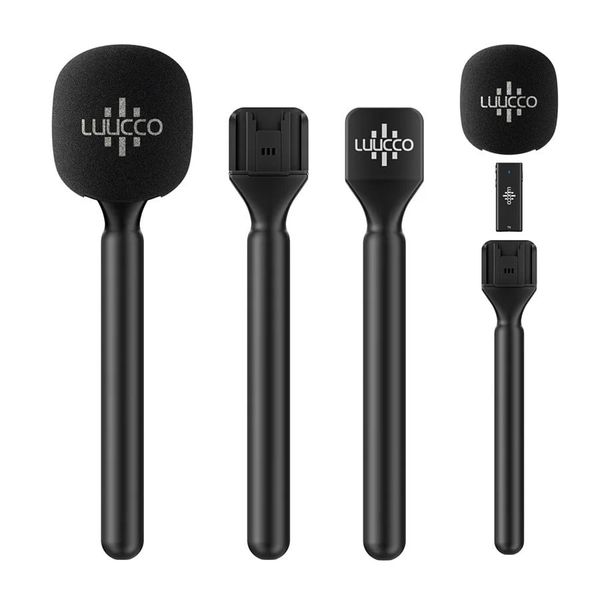 Tay cầm phỏng vấn Luucco WireFree biến micro không dây thành micro cầm tay