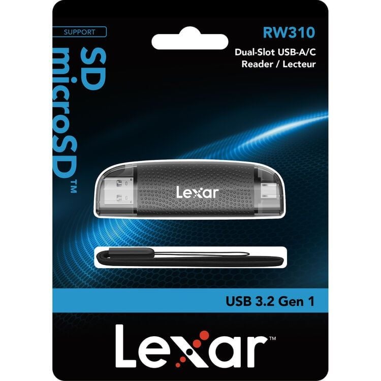 Đầu đọc thẻ nhớ Lexar SD & microSD USH-I USB-A, USB-C - RW310
