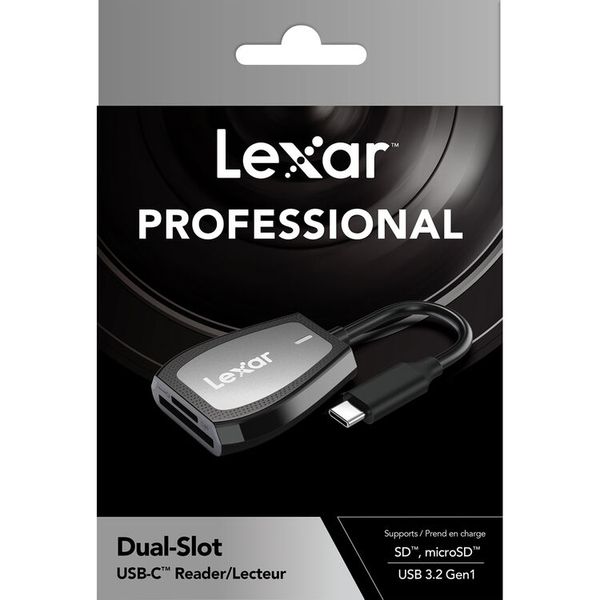 Đầu đọc thẻ chuyên nghiệp, tốc độ cao Lexar SD & microSD USB Type-C - RW470