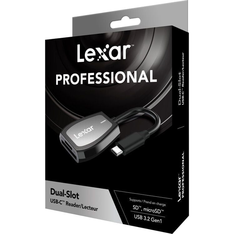 Đầu đọc thẻ chuyên nghiệp, tốc độ cao Lexar SD & microSD USB Type-C - RW470