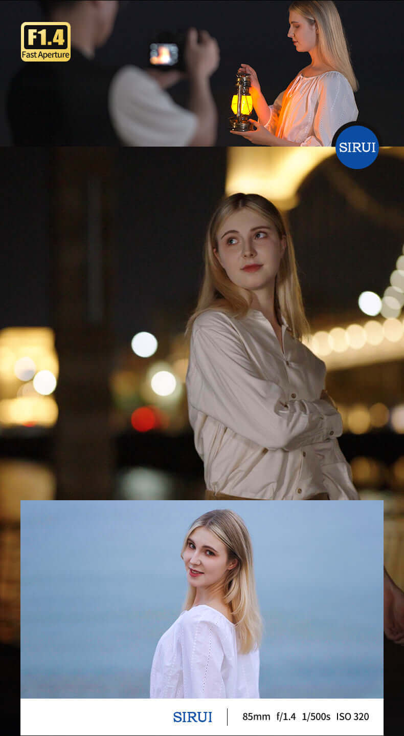 Khẩu độ F1.4 và bokeh của SIRUI Aurora 85mm