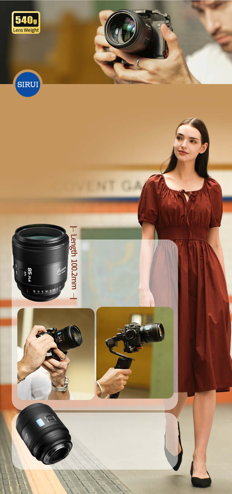 Thiết kế và hệ thống điều khiển SIRUI Aurora 85mm F1.4