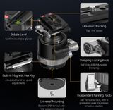 Đầu bóng Sirui BH-60 kiêm đầu fluid 2 trong 1 cho chụp ảnh và quay phim
