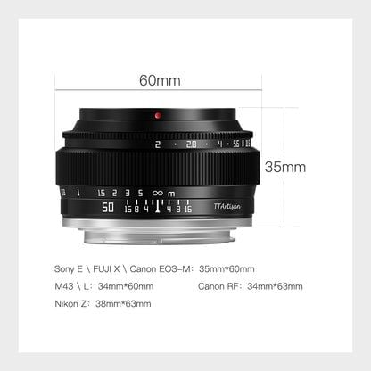 Ống kính TTArtisan 50mm F2