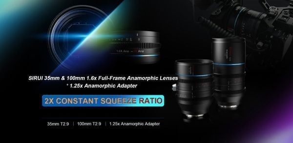 Ống kính Cine Anamorphic SIRUI Venus 35mm T2.9 1.6X kèm adapter 1.25X
