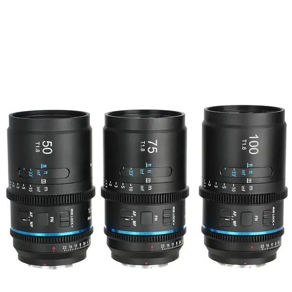 Combo 3 ống kính Cine Anamorphic SIRUI Astra 50/75/100mm T1.8 1.33X AF