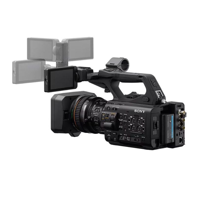 Sony PXW-Z300 màn hình LCD xoay trên cần linh hoạt, mặt hậu có cổng SDI