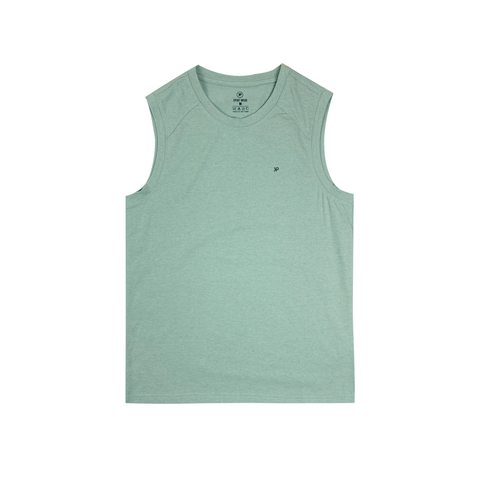 Áo Tank nam PAPKA 1005 chất PC màu xanh in logo đơn giản năng động