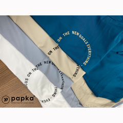 Áo tank nam Papka 1008 màu kem chất vải thun lạnh thoáng mát in chữ form tròn trẻ trung phong cách