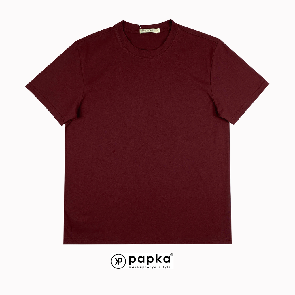 Áo thun Tshirt nam Papka 1036 cơ bản màu xanh bơ chất cotton form rộng tạo cảm giác thoải mái tuyệt đối