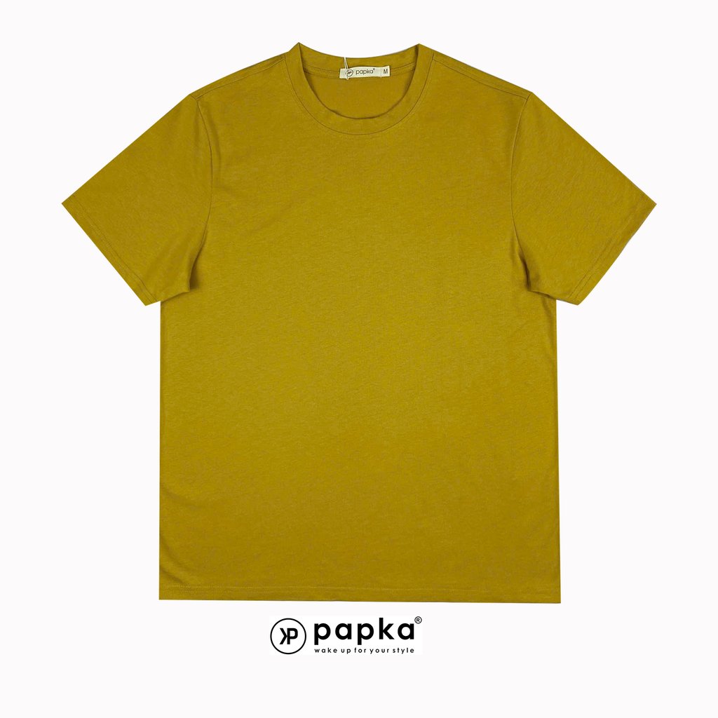 Áo thun Tshirt nam Papka 1036 cơ bản màu đỏ đậm chất cotton form rộng tạo cảm giác thoải mái tuyệt đối