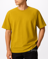 Áo thun Tshirt nam Papka 1036 cơ bản màu xanh bơ chất cotton form rộng tạo cảm giác thoải mái tuyệt đối