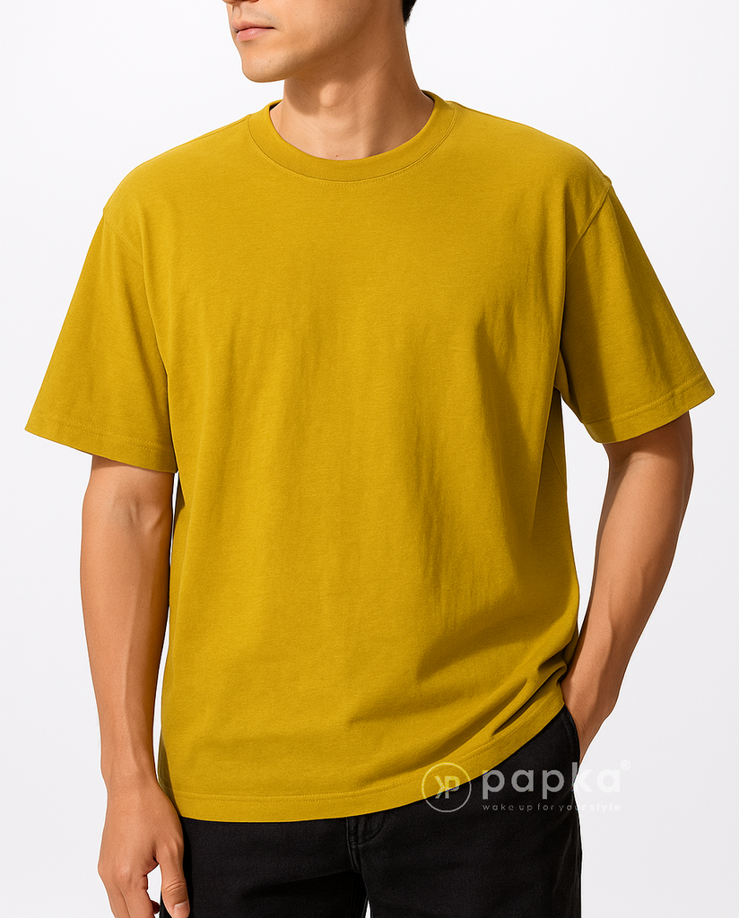 Áo thun Tshirt nam Papka 1036 cơ bản màu đỏ đậm chất cotton form rộng tạo cảm giác thoải mái tuyệt đối
