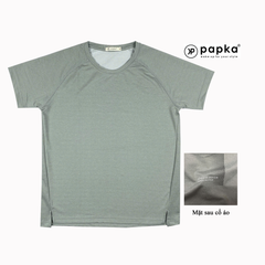 Áo thun thể thao nam Papka 1041 màu đen chất polypique vô cùng thoải mái, bền màu và thấm hút tốt phối hình in sau