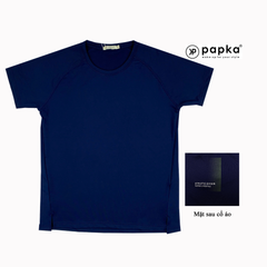 Áo thun thể thao nam Papka 1041 màu đen chất polypique vô cùng thoải mái, bền màu và thấm hút tốt phối hình in sau