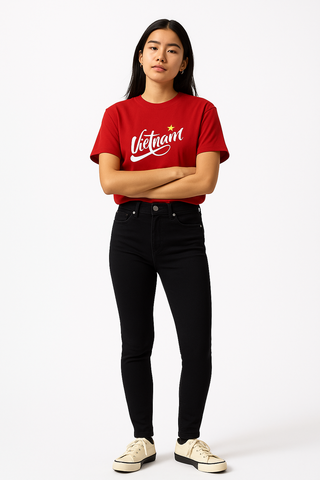 Quần Jeans nữ Papka 4056 màu đen form Regular cơ bản đơn giản nhưng phong cách