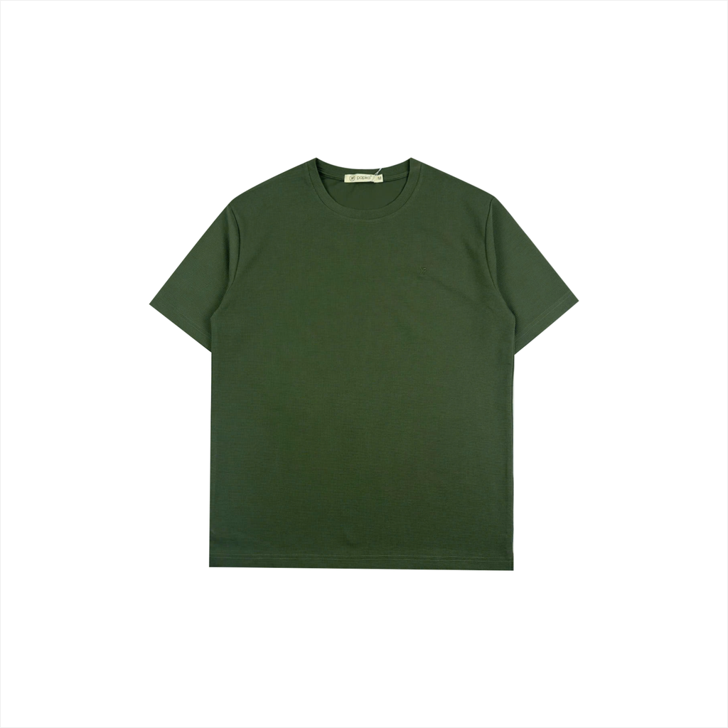 Áo thun thể thao nam PAPKA 1066 màu xanh rêu chất Cotton PC lưới thoáng mát