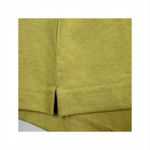 Áo Tshirt nam PAPKA 1076 chất Cotton 100% màu vàng thêu chữ REALLIFE