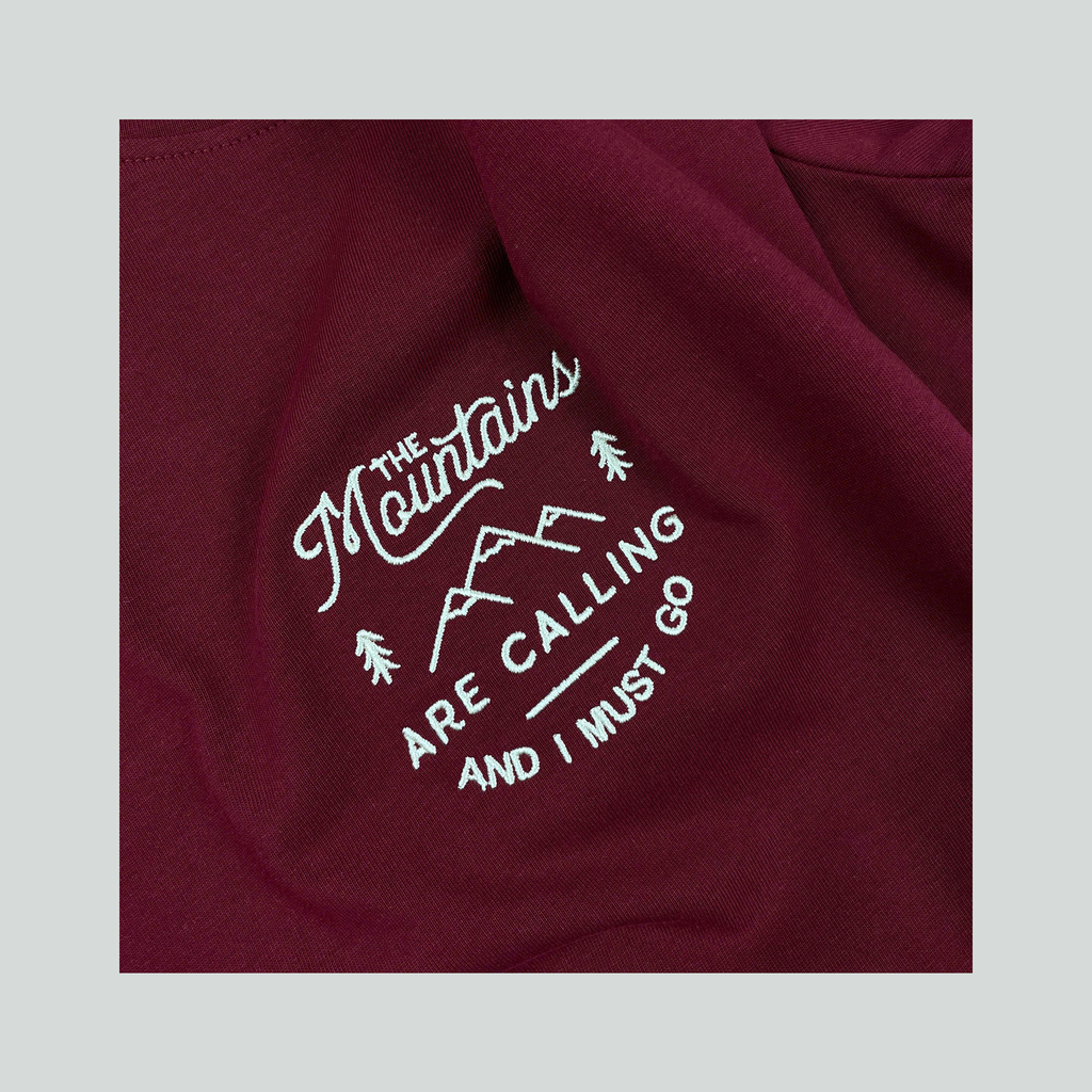 Áo Tshirt nam Papka 1076 màu nâu thêu chữ Mountain cho phong cách năng động thích xê dịch