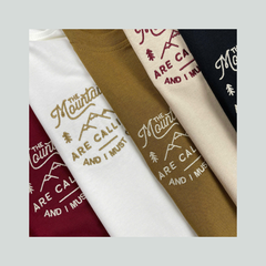 Áo Tshirt nam Papka 1076 màu đỏ thêu chữ Mountain cho phong cách năng động thích xê dịch